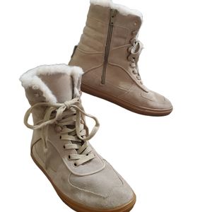 J/Slides NYC Lace up High Top Sneakers